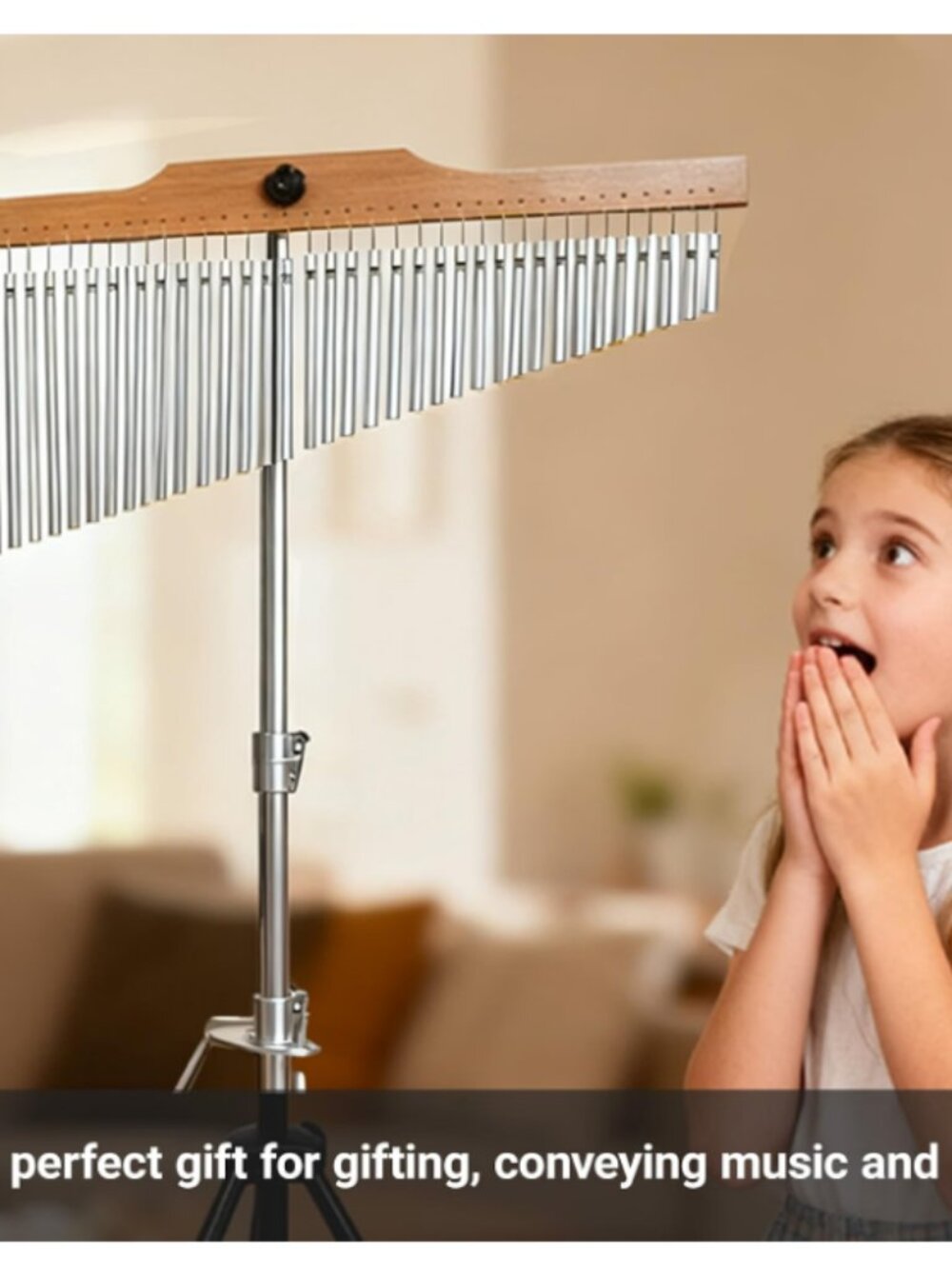 Joyside Bar Chimes Wind Chime 25-Tone w/ Tripod Stand Percussion Instrument new